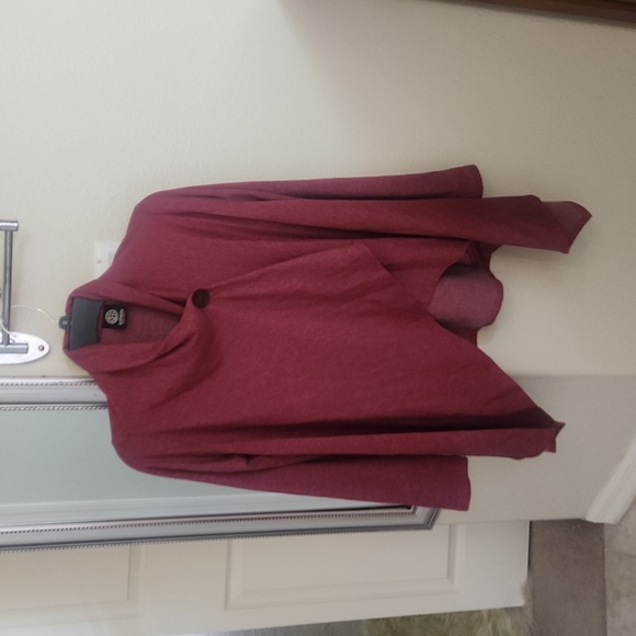 Bobeau one-button fleece wrap/cardigan - Picture 8 of 8